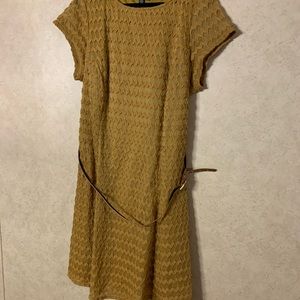 Chevron Mustard Dress